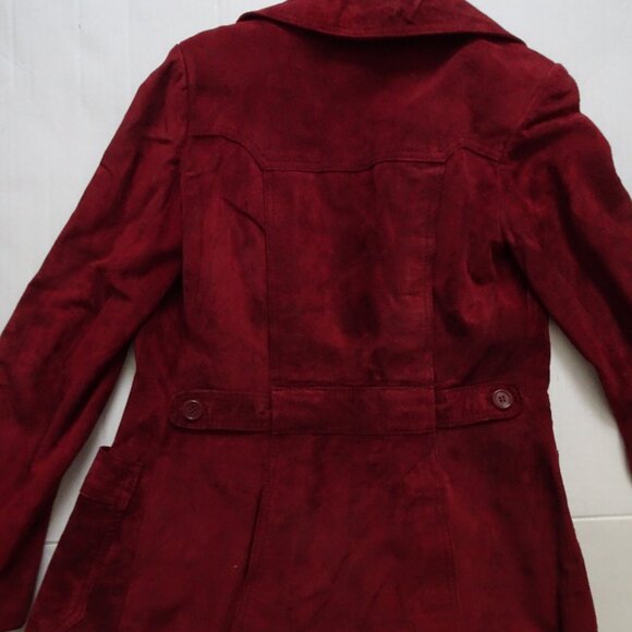 Leather/Suede - Benchmark -Jacket/Blazer - Size 9 - Dark Red - Pre-owned - Picture 8 of 10